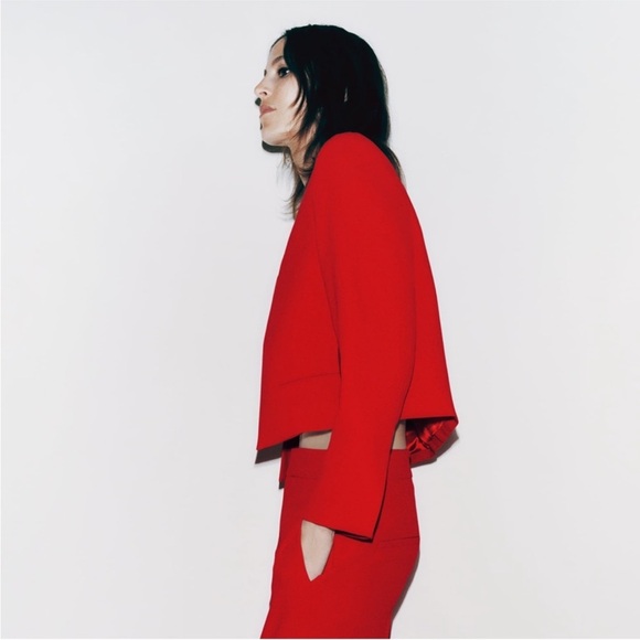 Zara limited edition celeb style collar less blazer - Picture 4 of 7